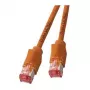 Cabo de patch EFB RJ45 Cat.6A S/FTP LSZH Draka UC900 TM21 laranja 0,25 m