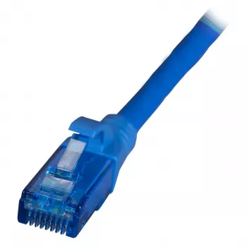 Cabo de patch EFB RJ45 Cat.6A U/UTP LSZH Premium 500MHz azul 0,15m