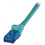 Cabo de patch EFB RJ45 Cat.6A U/UTP LSZH Premium 500MHz verde 15m