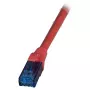 Cabo patch RJ45 EFB Cat.6A U/UTP LSZH Premium 500MHz vermelho 0,15m