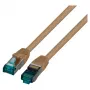 Cabo patch RJ45 EFB Cat.6A S/FTP LSZH castanho 0,15m