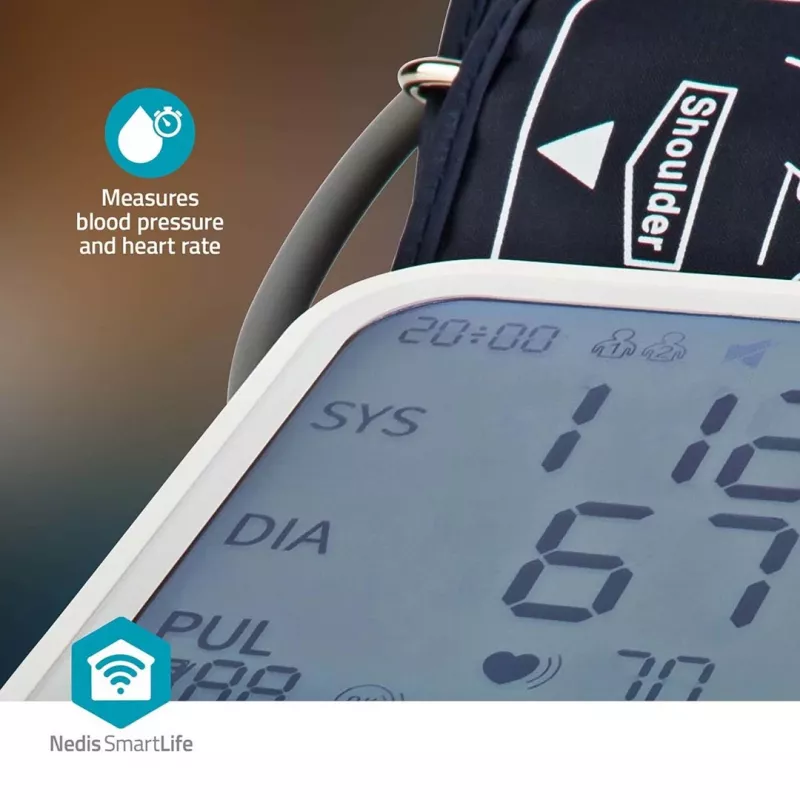 Medidor de tensão arterial Nedis SmartLife BTHBP10WT LCD 22-42 cm
