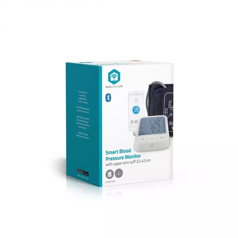 Medidor de tensão arterial Nedis SmartLife BTHBP10WT LCD 22-42 cm