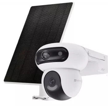 Câmara IP Ezviz HB90X Dual 4G Wi-Fi Kit 4MP+4MP com painel solar 8W