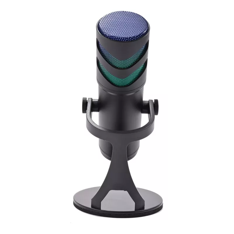 Microfone de streaming RGB Deltaco Gaming preto