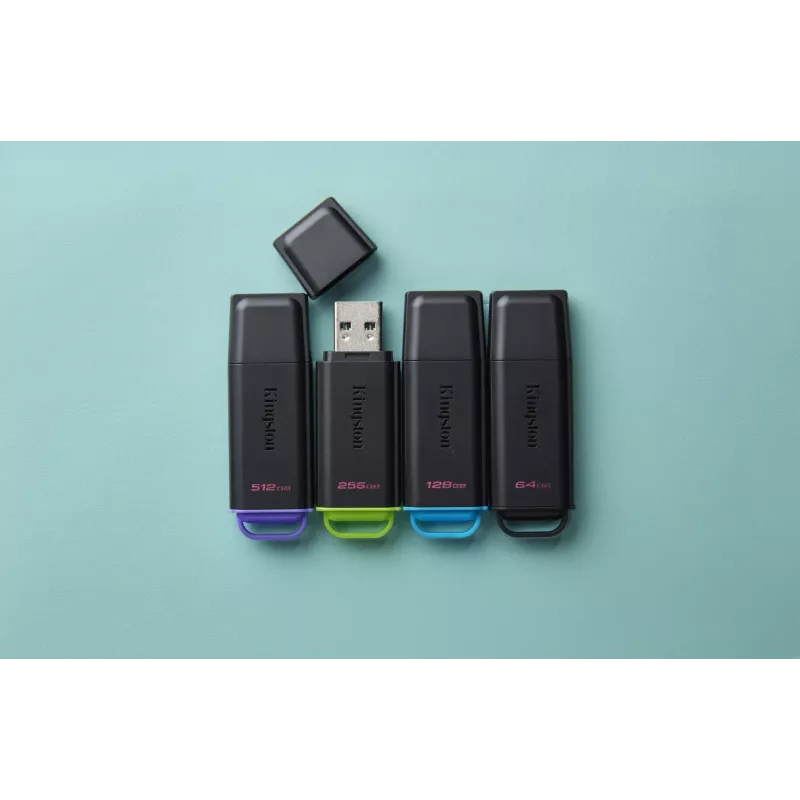 Kingston Technology DataTraveler 128GB USB 3.2 Gen 1 portátil Exodia preto/azul