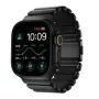 NOMAD Stratos Band - Bracelete de titânio para Apple Watch 49mm com FKM (titânio preto, FKM preto)
