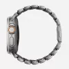 NOMAD Stratos Band - Bracelete de titânio para Apple Watch 49mm com FKM (titânio natural, FKM preto)