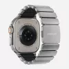 NOMAD Stratos Band - Bracelete de titânio para Apple Watch 49mm com FKM (titânio natural, FKM preto)