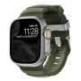NOMAD Rocky Point Band - Bracelete para Apple Watch 46 mm/49 mm com FKM e titânio (forest, ferragens naturais)
