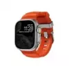 NOMAD Rocky Point Band - Bracelete para Apple Watch 46mm/49mm com FKM e titânio (Magma, ferragens naturais)