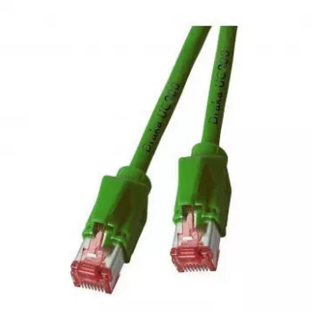 Cabo de rede RJ45 Cat.6A S/FTP LSZH Draka UC900 TM21 verde 0,25m EFB