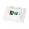 Conjunto de moldura multifunções com adaptador de 1 e 2 portas formato Keystone (HDMI, USB, EFB