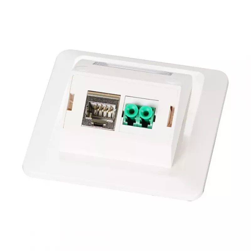 Conjunto de moldura multifunções com adaptador de 1 e 2 portas formato Keystone (HDMI, USB, EFB
