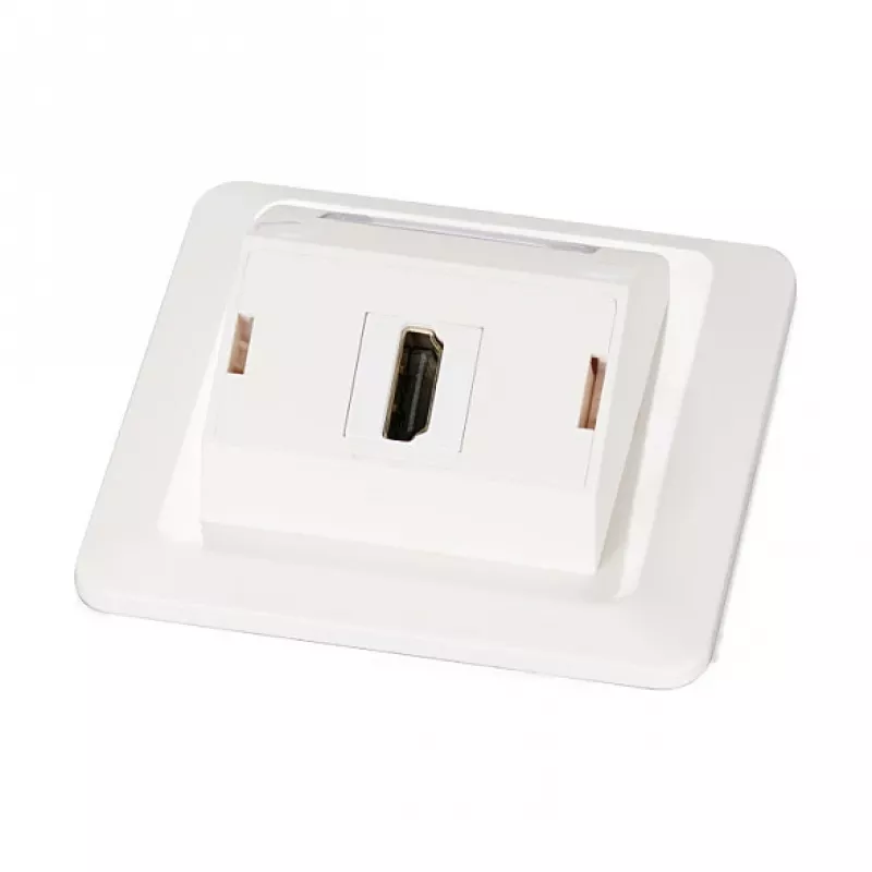Conjunto de moldura multifunções com adaptador de 1 e 2 portas formato Keystone (HDMI, USB, EFB