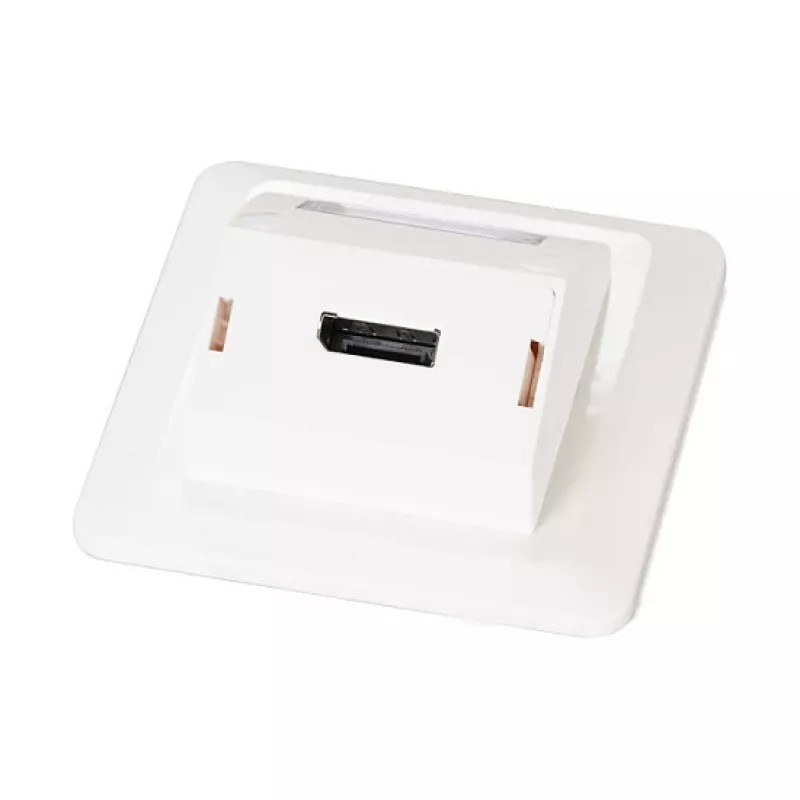 Conjunto de moldura multifunções com adaptador de 1 e 2 portas formato Keystone (HDMI, USB, EFB