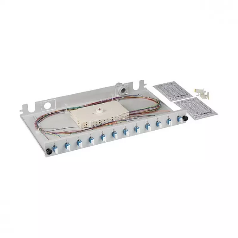 Caixa de fusão cinzenta extensível LC/APC OS2 12x pigtails separados e 6x acoplamento duplex EFB