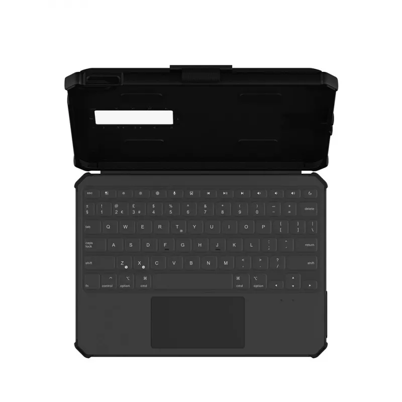 UAG Teclado USB-C - capa protetora com teclado para iPad 10.9 10.ª ger. / 11 (A16) com suporte para Apple Pencil (preto/cinzento)