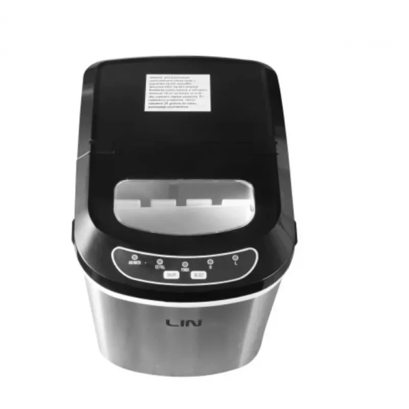 Máquina de cubos de gelo portátil LIN ICE PRO-S12 prateado