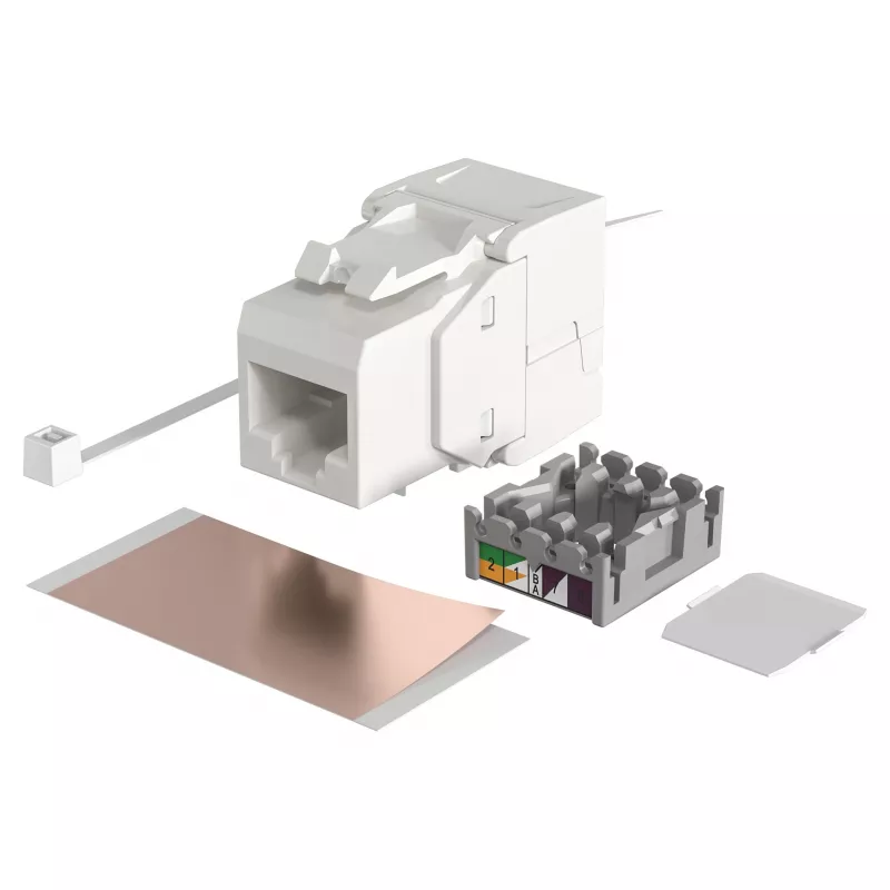 Módulo de entrada RJ-45 modular EFB Elektronik ECOLAN E-20080, branco