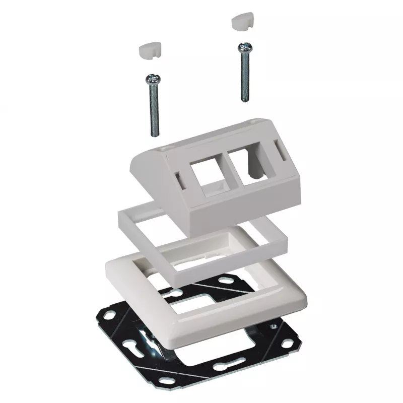 Moldura adaptadora EFB Elektronik ET-25092.8 para compatibilidade de design com Gira RAL9003 para ET-25092.x e FTTH-OUTLET-xx