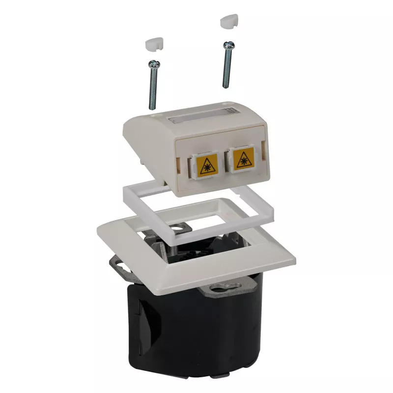 Moldura adaptadora EFB Elektronik ET-25092.8 para compatibilidade de design com Gira RAL9003 para ET-25092.x e FTTH-OUTLET-xx