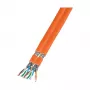 EFB-Elektronik Cabo LAN Cat.7 bruto duplex 1000 AWG23 S/FTP, 2x4P FRNC-B, CPR Dca, laranja, 100m Marca: EFB Elektronik (MK7101DX.100-CPR)