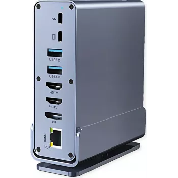 VALUE Docking station USB-C 16-em-1, 4K60 1xDP, 2xHDMI, 1xGbE,USB(2xC,5xA,1xC PD) (12.99.1142)