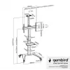 Suporte de TV de chão 37-70/WEISS TVS-70T-02-W Gembird