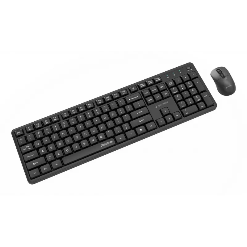 Gembird KBS-WMS-01 conjunto teclado e rato sem fios, inglês, preto