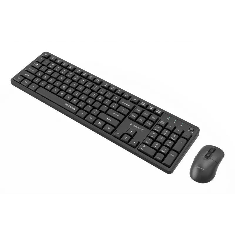 Gembird KBS-WMS-01 conjunto teclado e rato sem fios, inglês, preto