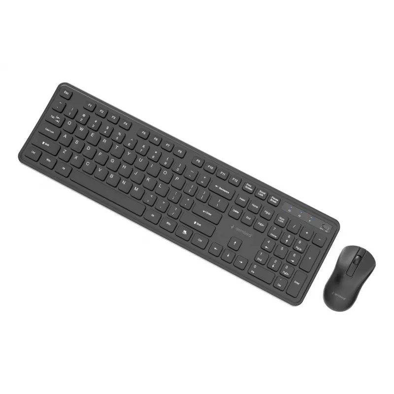 Gembird KBS-WPS-01 conjunto teclado e rato sem fios, inglês, preto