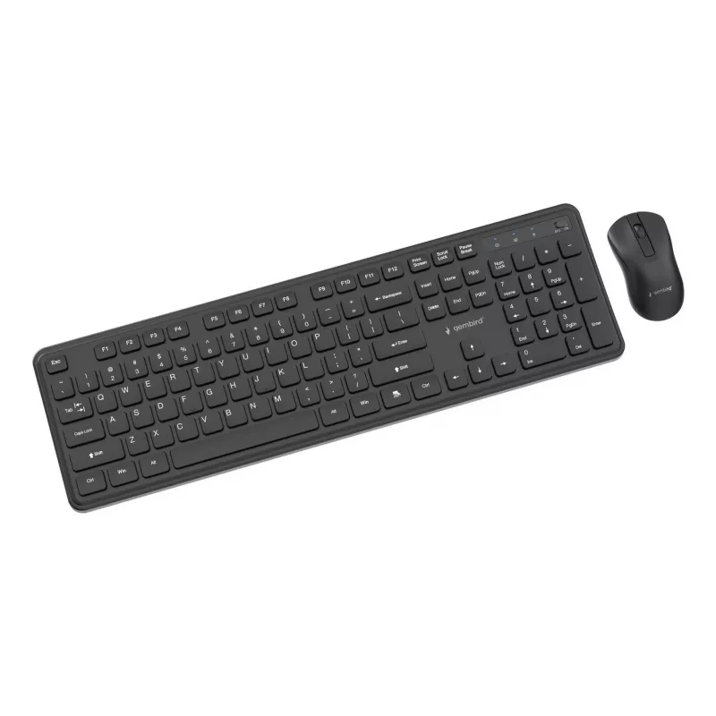 Gembird KBS-WPS-01 conjunto teclado e rato sem fios, inglês, preto