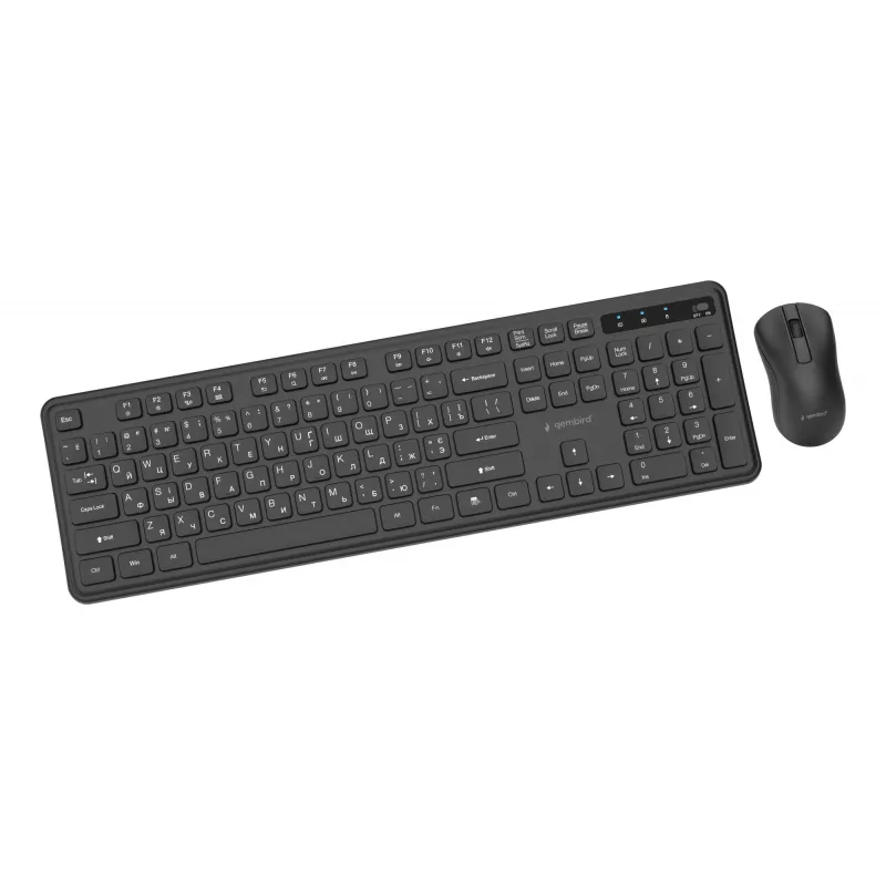 Gembird KBS-WPS-01-CYRL conjunto teclado e rato sem fios, cirílico, preto