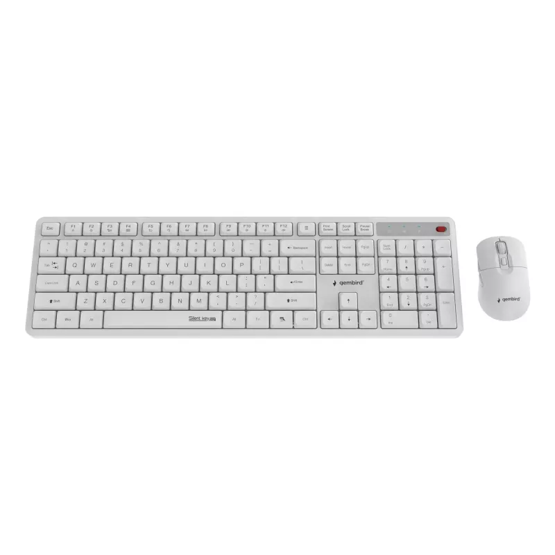 Teclado + rato sem fios ENG/BRANCO KBS-WMS-01-W Gembird
