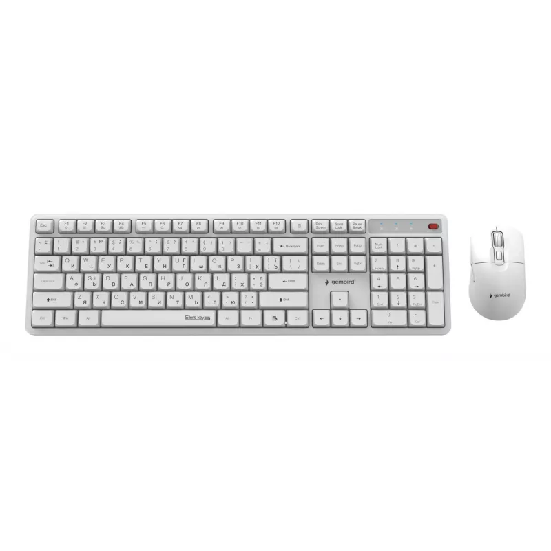 Teclado + rato sem fios KBS-WMS-01-W-CYRL Gembird