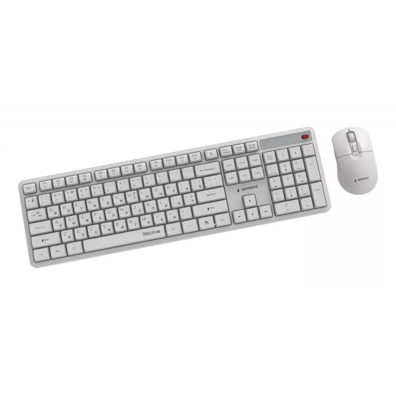 Teclado + rato sem fios KBS-WMS-01-W-CYRL Gembird