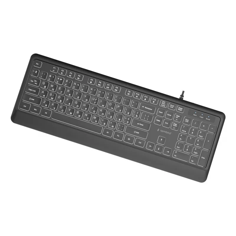 Teclado Multimédia USB CIRÍLICO/Preto KB-UML-04-CYRL Gembird