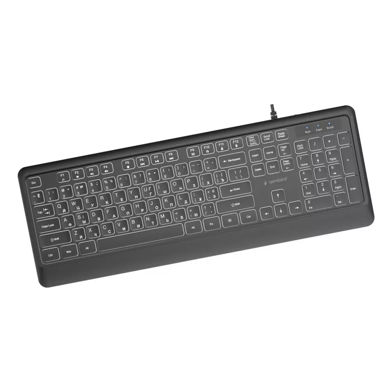 Teclado Multimédia USB CIRÍLICO/Preto KB-UML-04-CYRL Gembird