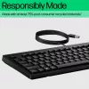 Teclado com fios HP 125 da HP, modelo AY2Y7AA — layout simples com fios, ligação USB