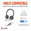 HP Poly Blackwire 8225 Headset estéreo USB-C + Adaptador USB-C/A