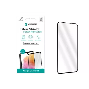 eSTUFF Samsung Galaxy A37 Proteção total Película de vidro para ecrã. Titan Shield proteção de ecrã transparente 1 unidade