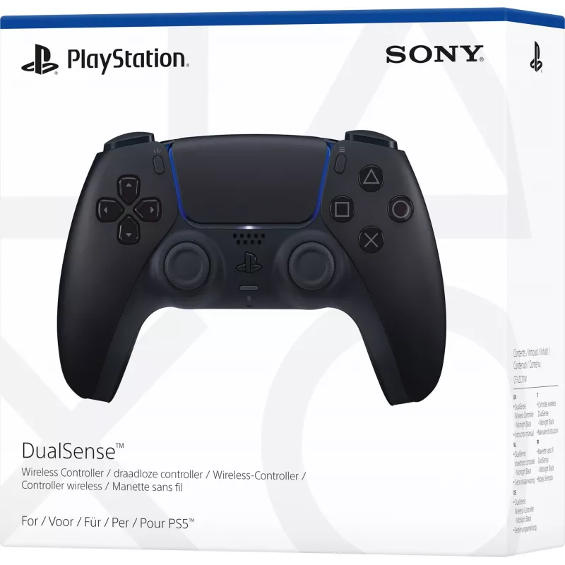 Sony DualSense™ Comando sem fios - Midnight Preto, Gamepad, Android, MAC, PC, PlayStation 5, iOS, Botão de opções, Botão Share, Analógico / Digital, Vários, Sem fios