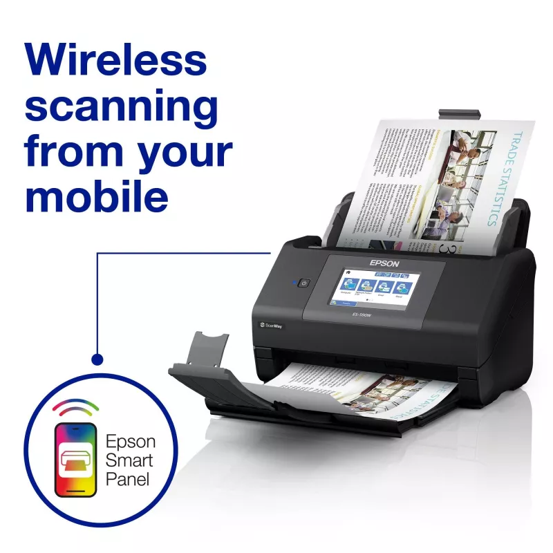 Epson WorkForce ES-590W Digitalizador de alimentação 600 x 600 DPI A4 Preto