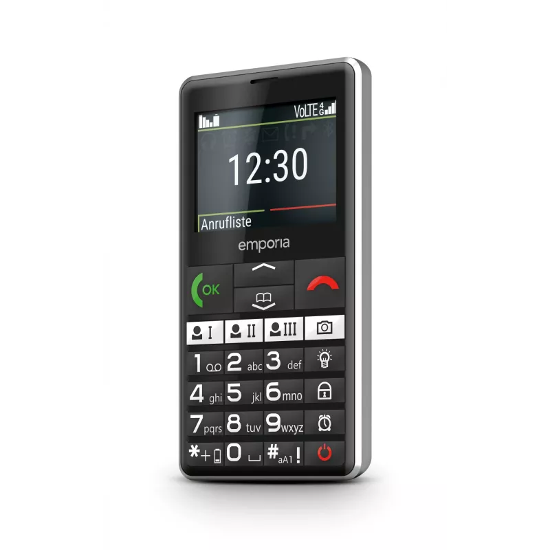 Emporia emporiaPURE-LTE 5.87 cm (2.31 inch) 107 g Preto Telemóvel para seniores