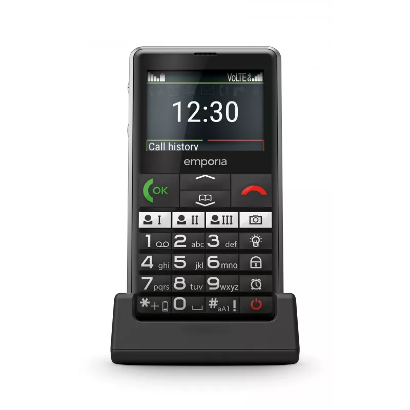 Emporia emporiaPURE-LTE 5.87 cm (2.31 inch) 107 g Preto Telemóvel para seniores
