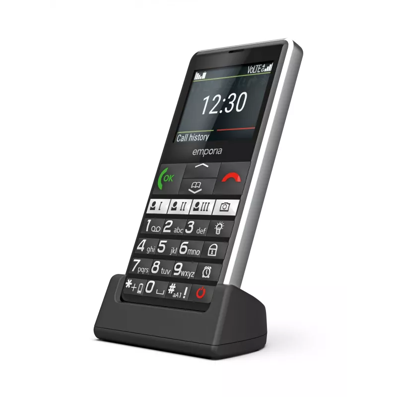 Emporia emporiaPURE-LTE 5.87 cm (2.31 inch) 107 g Preto Telemóvel para seniores