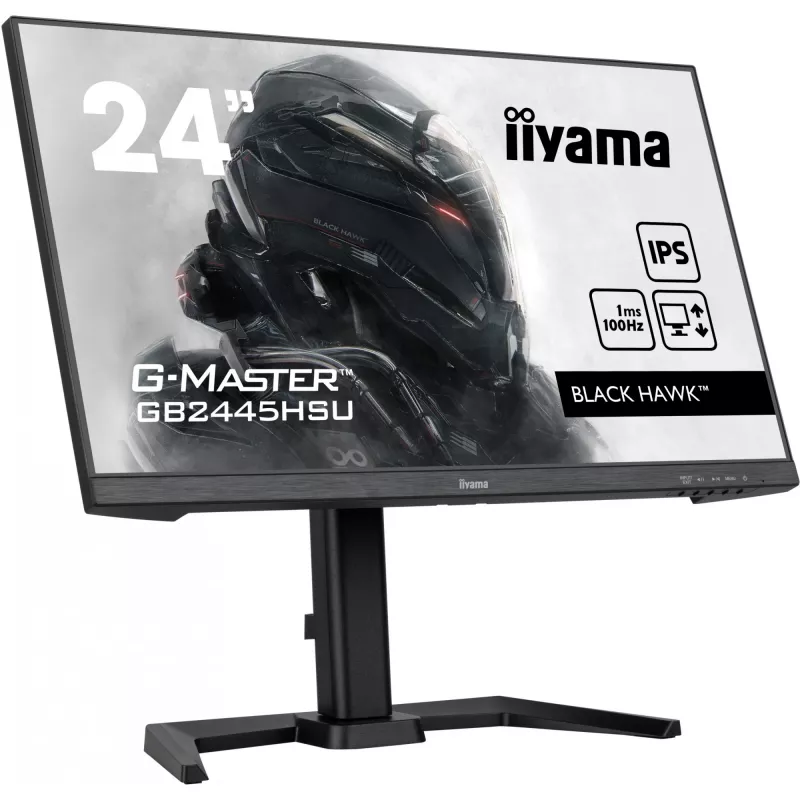 IIYAMA GB2445HSU-B1 G-Master Black Hawk 24 polegadas ETE IPS FHD 100 Hz 250 cd/m² 1 ms HDMI DP USB-HUB 2x2.0 Altifalantes Preto Sintonizador (P)