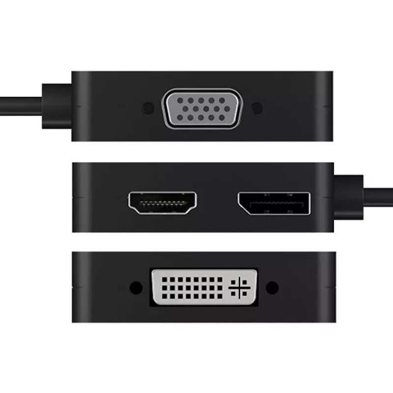 ICY BOX IB-DK1104-C 4em1, HDMI,DP,DVI-D,VGA