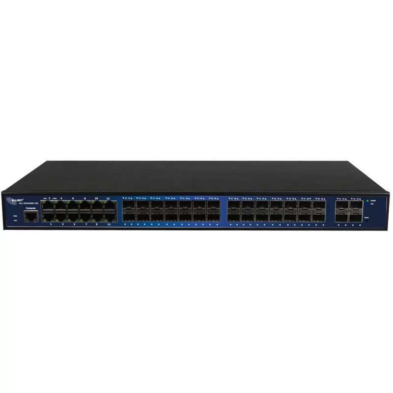 ALLNET Comutador gerido 44 Portas Gigabit 12x LAN 28x SFP 4x SFP+ - - 1 - - 1 - - 1 - Comutador - Cabo de cobre